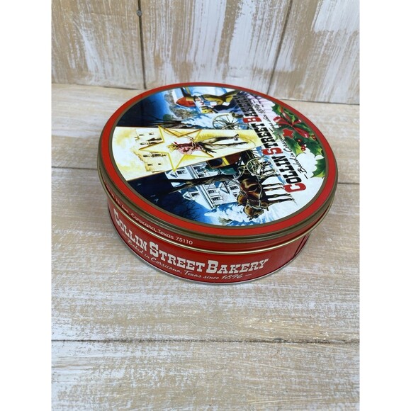 COLLIN STREET BAKERY TIN Fruit Cake Baked In Corsicana Texas Since 1896 - Picture 3 of 5